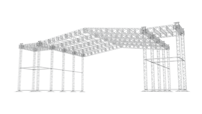 KT-7 100 x 80 Roof system with PA wings