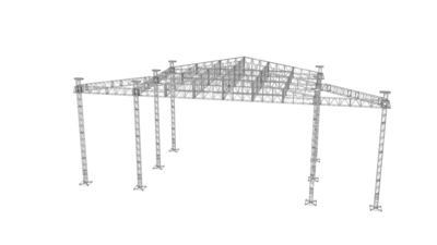 60' x 40' TOMCAT Modular Heavy Duty Roof System with PA Wings