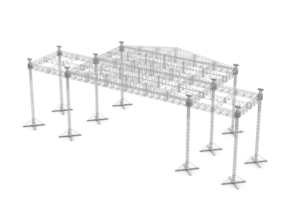 65 x 45 Ladder roof with PA wings