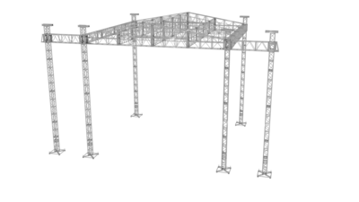 40' x 40' TOMCAT Modular Heavy Duty Roof System with PA Wings